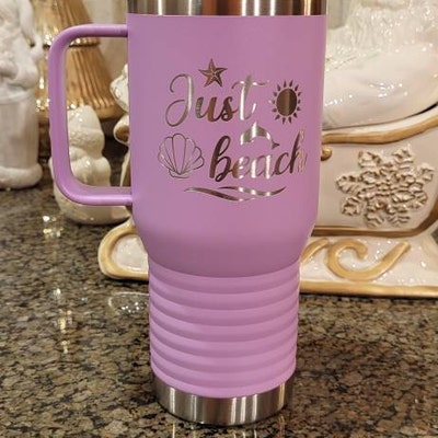 40 Oz Personalized Tumbler With Handle & Straw, Travel Mug, Not Stanley ...