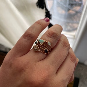 Customer photo from Jena, Raw Diamond Ring in Rose Gold