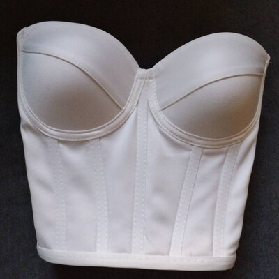 Corset Bustier White Satin Wedding Dress Corset Corset Top Pattern ...