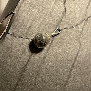 Sterling Silver Glass Ball Pendant With Loop Caps NEW CAP SIZE 10/12/14 ...