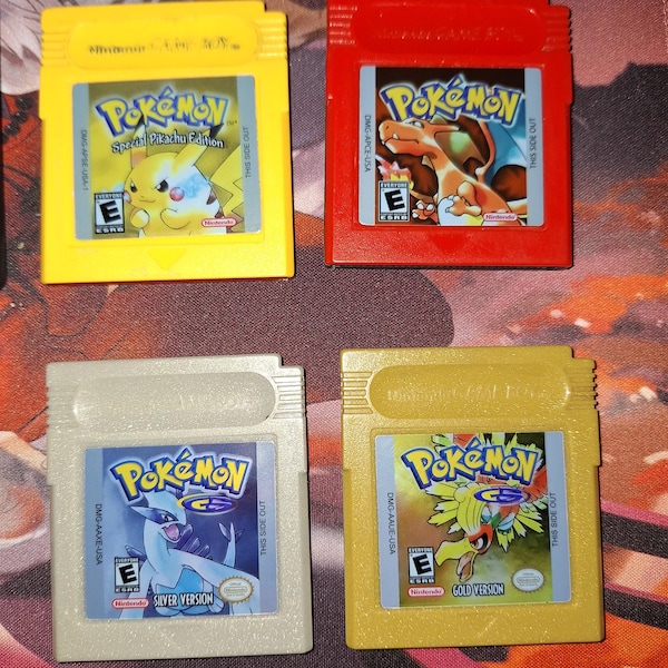 Pikachu Gameboy Color Rear Sticker Gameboy Labels Yellow Pikachu Version Replacement Label Decal Sticker ...