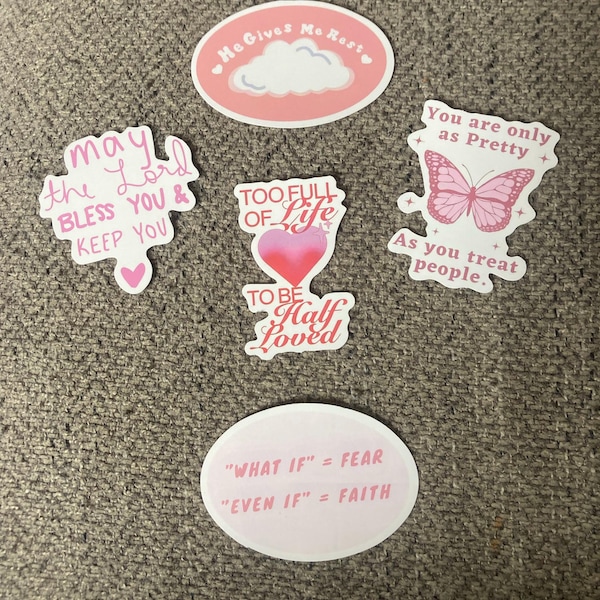 Faith Sticker Pack Bible Verse Waterproof Stickers Christian Journaling ...