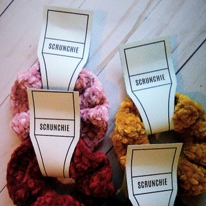 Free printable scrunchie labels
