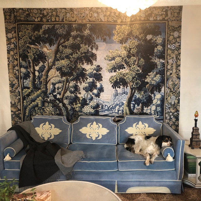 Ambesonne Vintage Tapestry, Vintage Old Historic Newspaper Journal French Paper Lettering Art Design, Fabric Wall Hanging Decor for Bedroom Living Room Dorm, 5