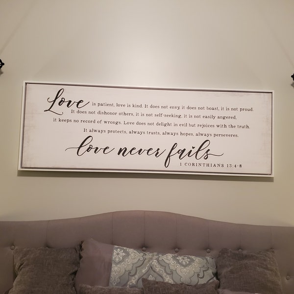 Love is Patient Love is Kind | 1 Corinthians 13 Sign | Love Never Fails ...