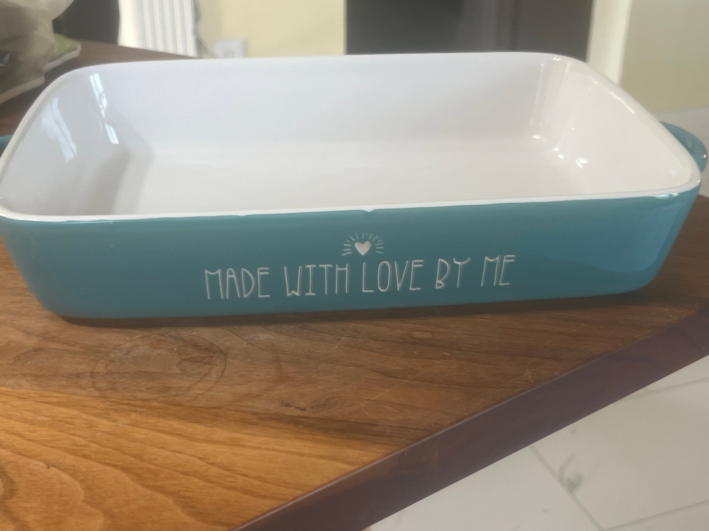 Made With Love Personalized Casserole Baking Dish, Personalized Cookware, Personalized Mother&#39;s Day Gift