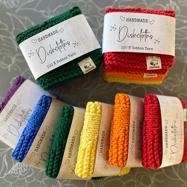 PRINTABLE Washcloth Wrap Labels Crochet Knit Washcloth Tags PDF ...