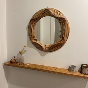Bronze Organic Wall Mirror – Warm Sculptural Accent for Entryway, Bedroom or Living Room, Modern Handmade Statement Mirror