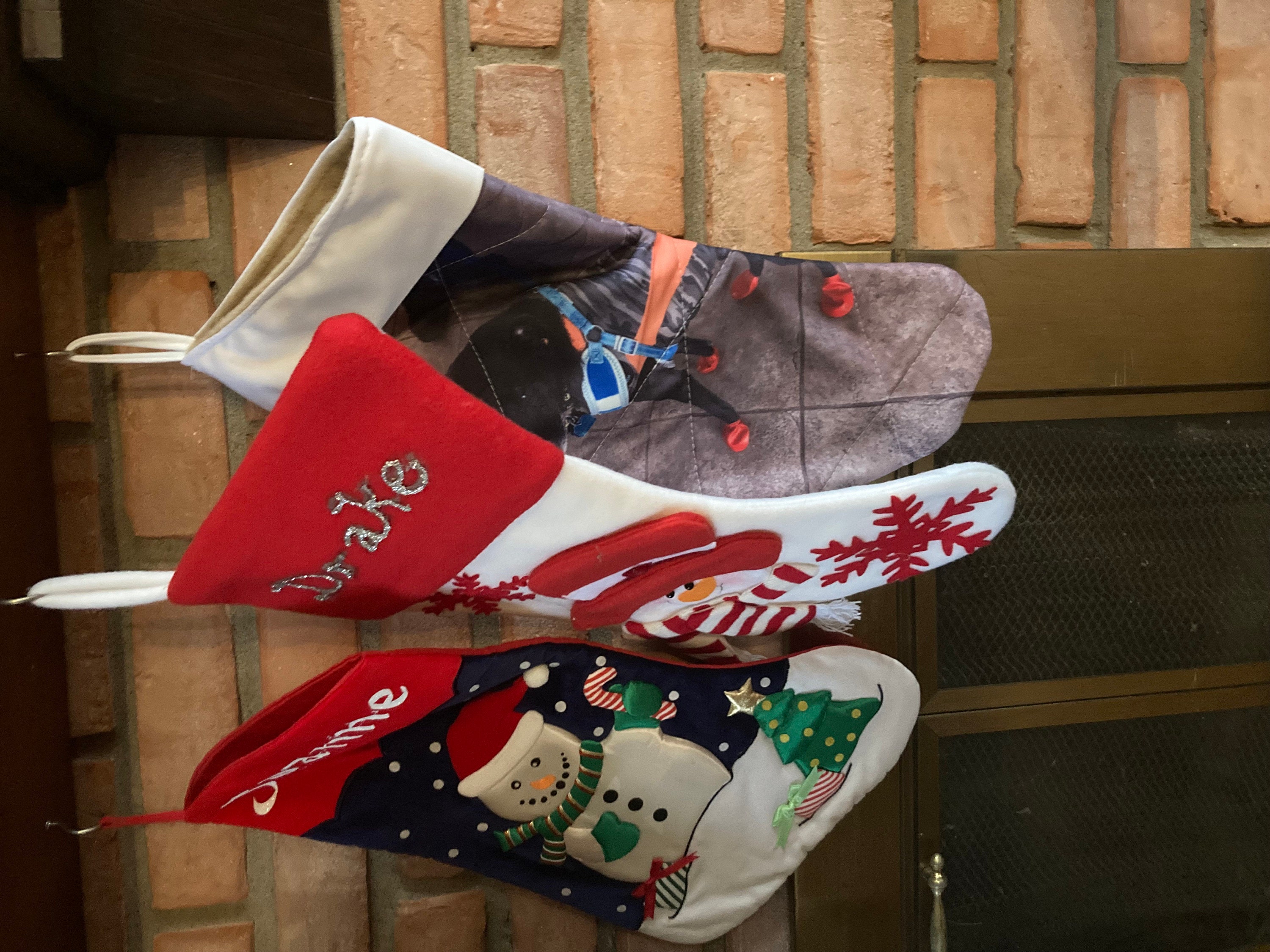 Personalized Photo Name Christmas Stockings Custom Stockings Family Stockings  Stockings Christmas Stockings  Stocking