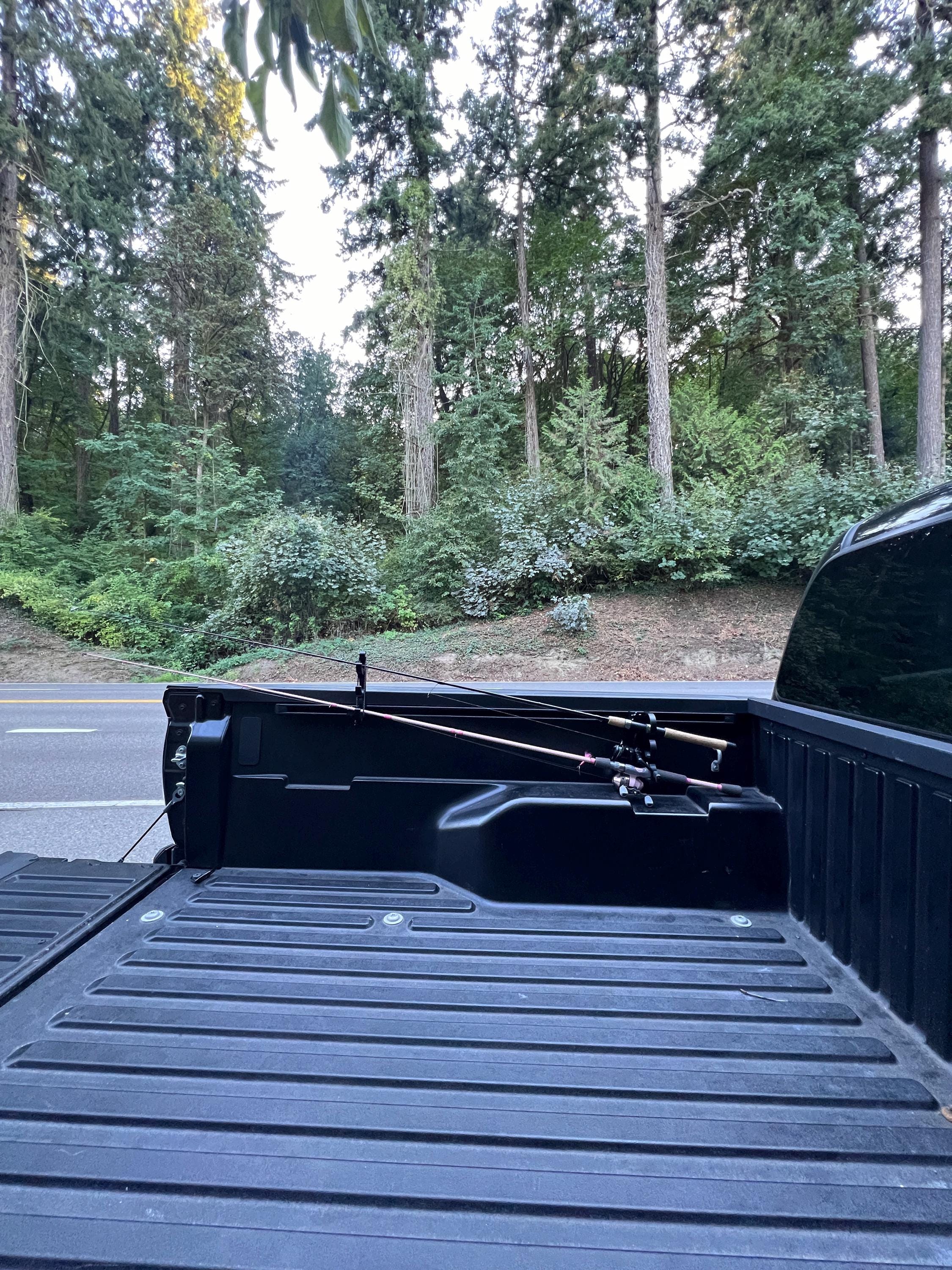 Fishing Rod Holder for Toyota Tacoma Bed Rail - Above The Bed Version
