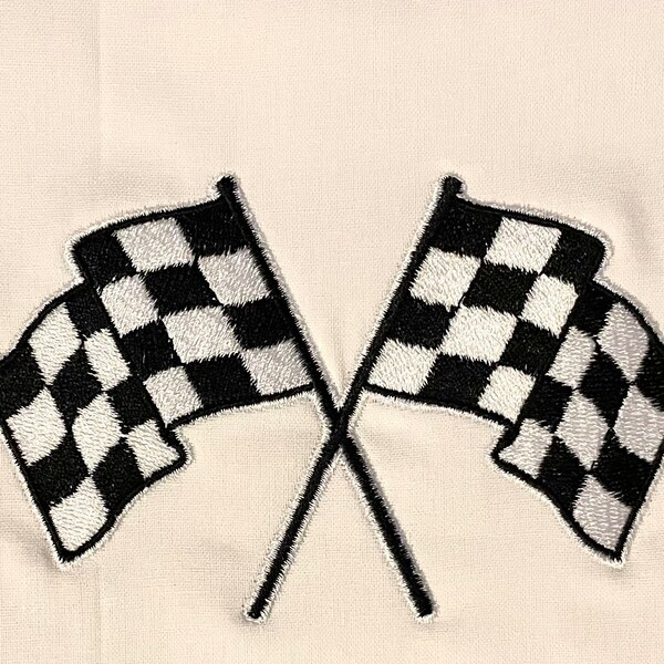 Checkered Racing Flag Machine Embroidery Design (instant Download) - Etsy