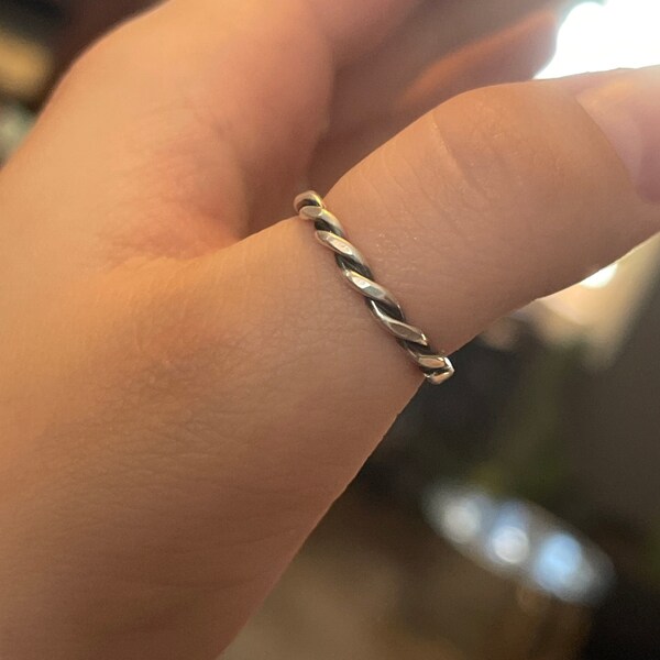 Silver Twist Ring Silver Twisted Ring Silver Stacking Rings Silver ...