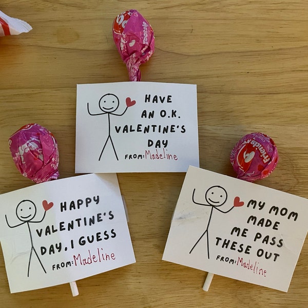Funny Kids Valentine's Day Cards, Printable Classroom Valentines ...