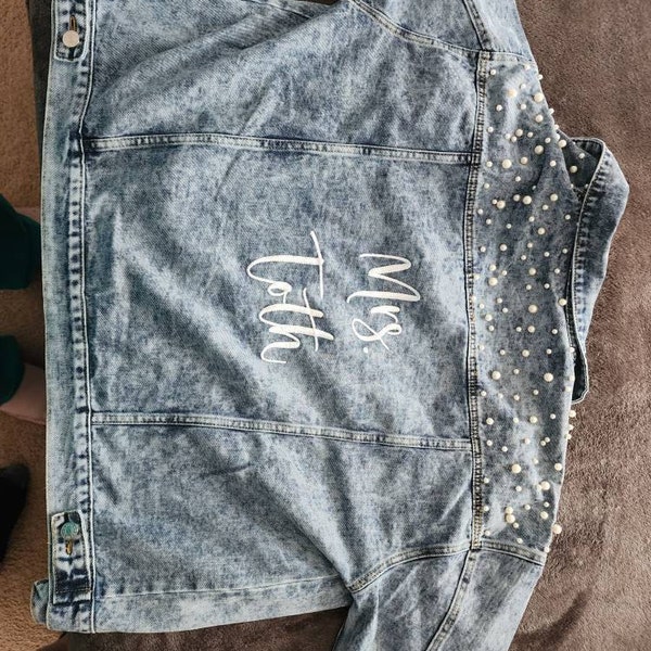 Embroidered Bride Denim Jacket, Bride Jean Jacket, Future Mrs Jacket ...