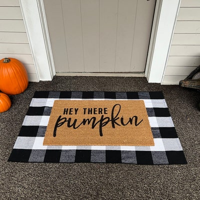 Hey There Pumpkin Doormat Fall Welcome Mat Fall Decor Funny - Etsy