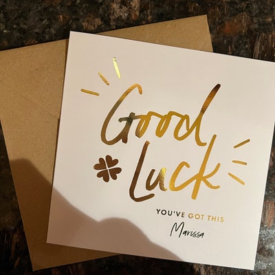Personalised Good Luck Card You've Got This Best of - Etsy UK