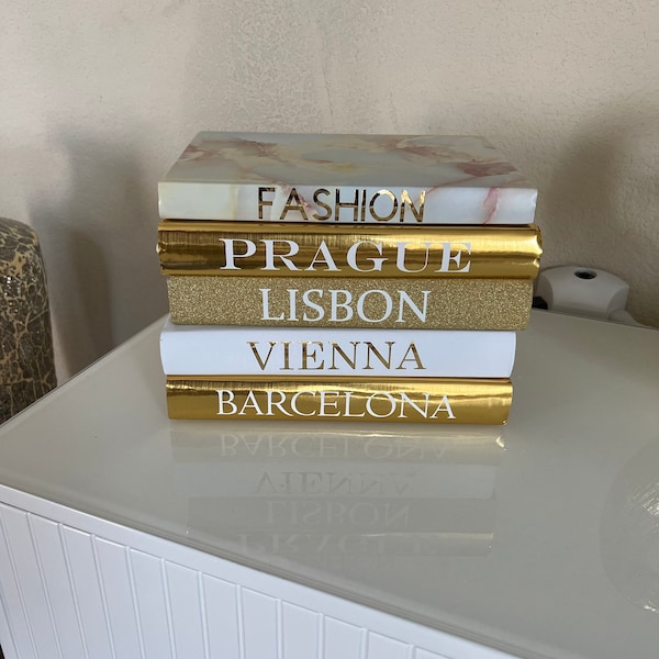 5 Set of Books | Customizable Book Stack | Fashion Books | Glam Decor ...