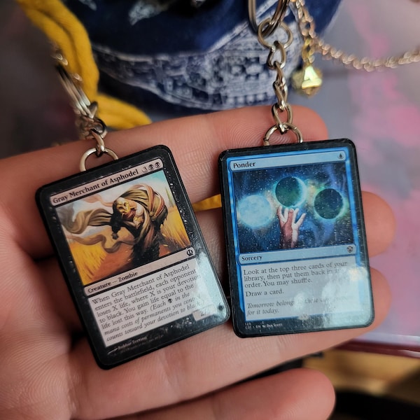Magic Keys Keychains Miniature Magic the Gathering MTG Card Keychains & Magnets - Etsy