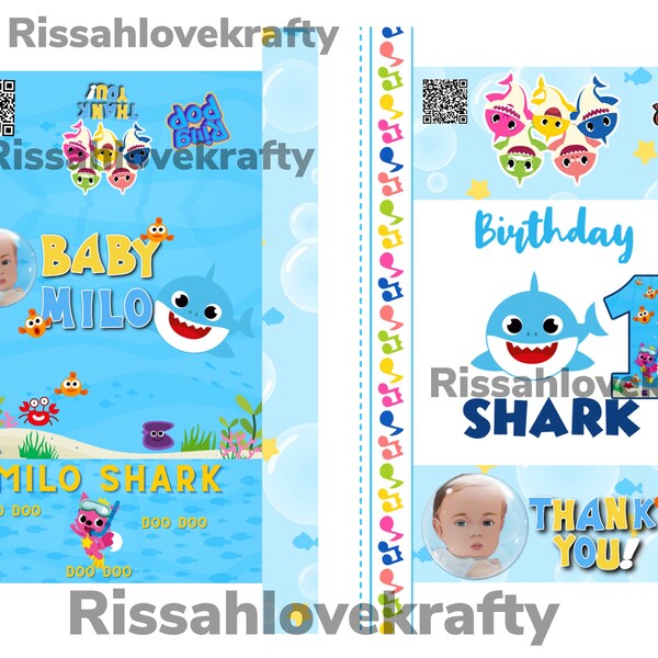 Shark Digital Paper Under the Sea Paper - Etsy