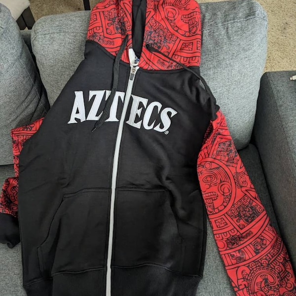SDSU San Diego State Aztecs Men's Fleece Full Zip Hoodie - Black, Large 4 thumbnail image