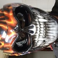 Ghost Rider Skull Motorcycle Helmet Custom DOT and ECE Approved - Etsy ...
