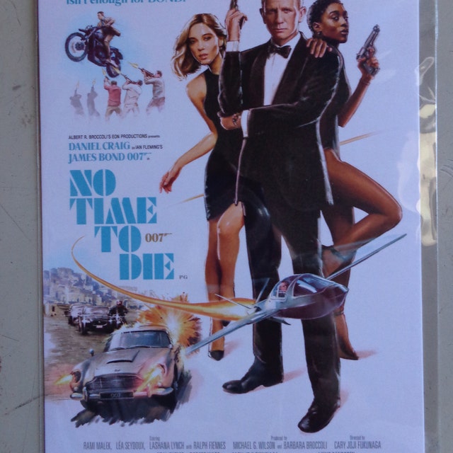 No Time to Die '83 A5 Retro Painted James Bond 007 Movie Poster