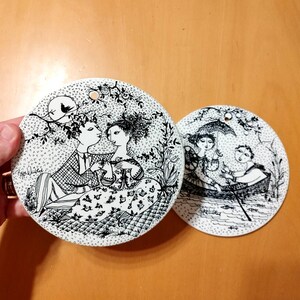 Bjorn Wiinblad NYMOLLE Vintage Wall Plates, Months of Love