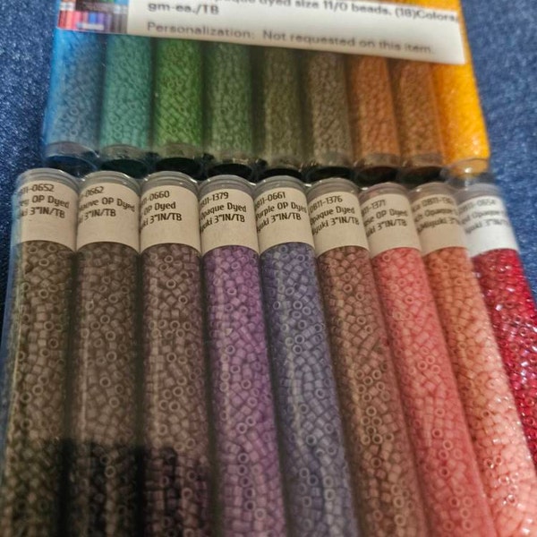 DELICA Opaque Size 11/0 Beads. (10)colors/set, 7.1 Gm-ea./tb - Etsy