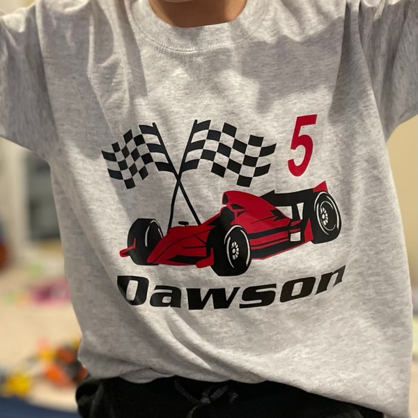 Boys Printed Racing T-Shirt