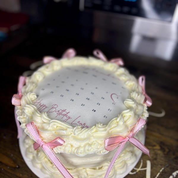 Editable Burn Away Cake Topper Calendar Template, Custom Round Сake