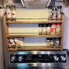 18 Wide Elegant 6-shelf Brass Rod Spice Rack Wall Mounted or Countertop ...