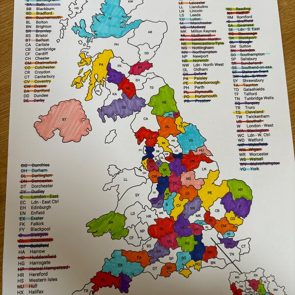 UK Sales Map, Business Postcode Sales Map, Colour in Map, Etsy Sales ...