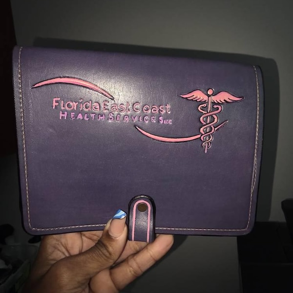 Leather Rx Cover; Prescription Pad Holder for One US Size Prescriptions ...