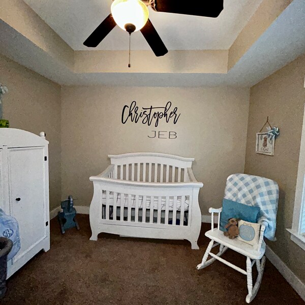 Personalized Wall Decal Boy Name Wall Decal Nursery Wall Decal ...