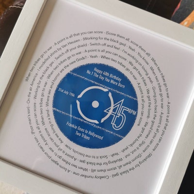 Number 1 the Day You Were Born, Personalised Birthday Gift, Song Lyrics