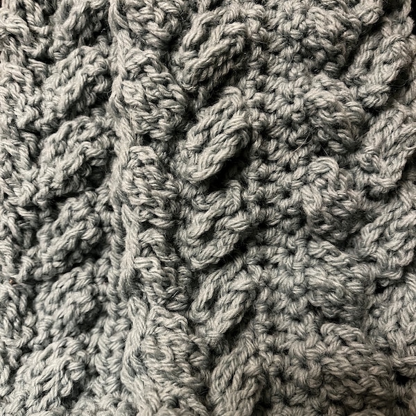CROCHET PATTERN Alpine Cable Blanket - Make to Any Size - PDF Download ...