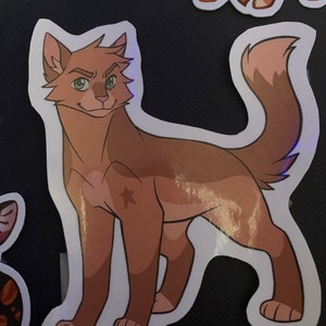 10/52pcs Cartoon Warriors Cats Firestar Novel Anime Cute Sticker