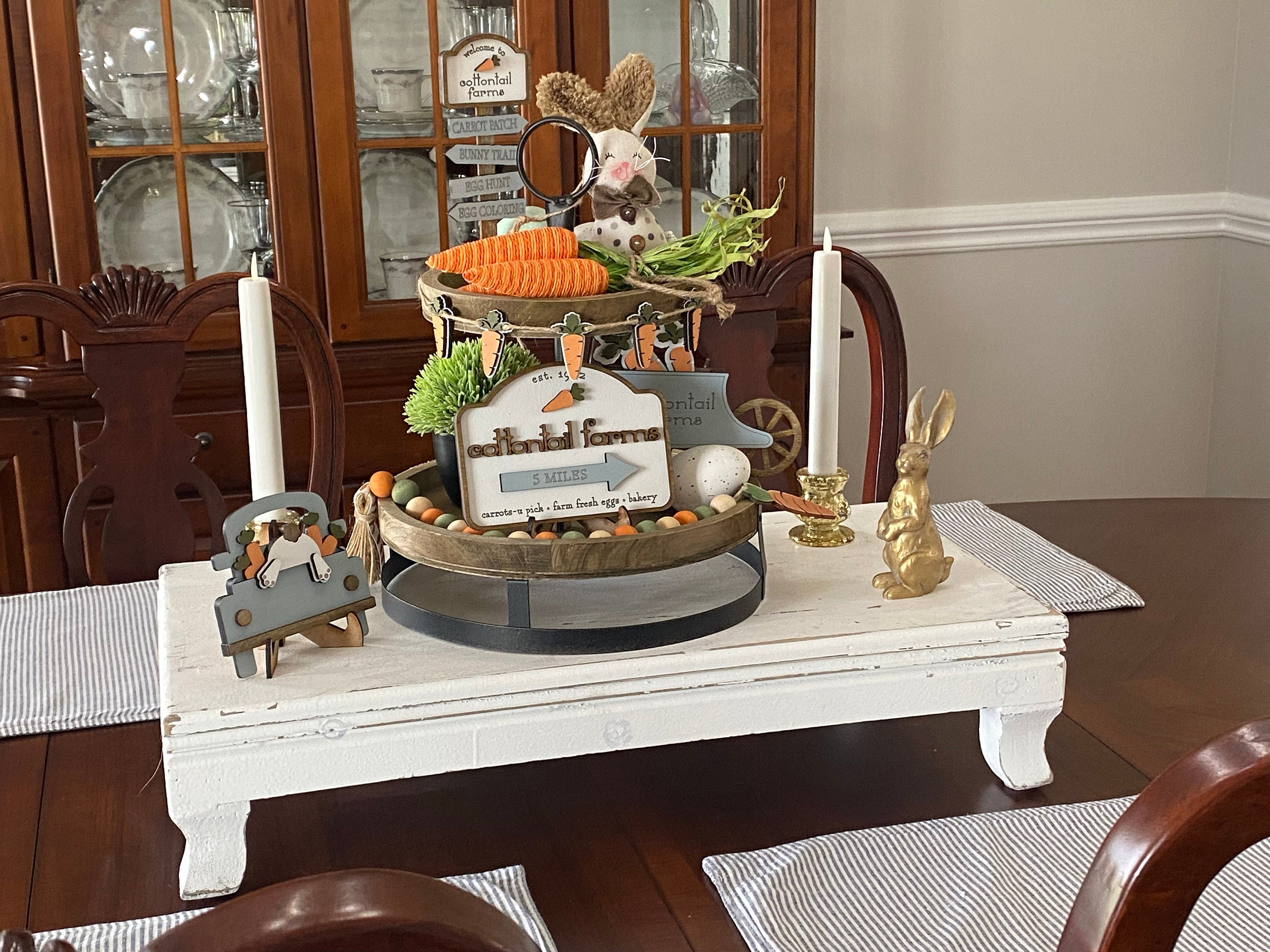 Easter Decor for Tiered Trays | Easter Tiered Tray Decor | Easter Tiered Tray | Easter Table Decor |  Easter Decor Farmhouse | Easter Decor
