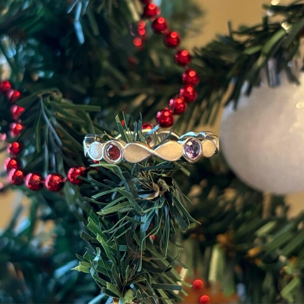 925 Sterling Solid Silver, Infinity Blank Channel Ring Setting, Good ...