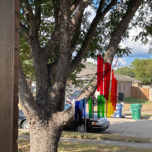 Campanello A Vento Arcobaleno Jones – Alluminio, Carillon Magico Per Esterno/interno