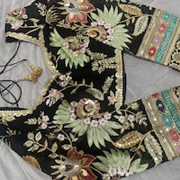Chemisier Yank – Noir Avec Or, Taille L, Style Métallisé, Très Bon état