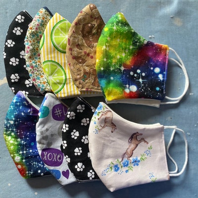 Face Mask PDF Pattern Four Different Sizes Free Video Tutorial Flexible ...