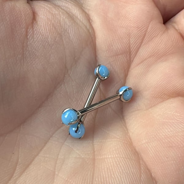 hengkaixuan G23 Titanium Barbell 1 Paar Tepelringen Tepelstaven Rechte Staaf Lichaamssieraden Barbell Wenkbrauw Intern Draad Tandpeering 12 14 16G, Titanium, Geen edelsteen