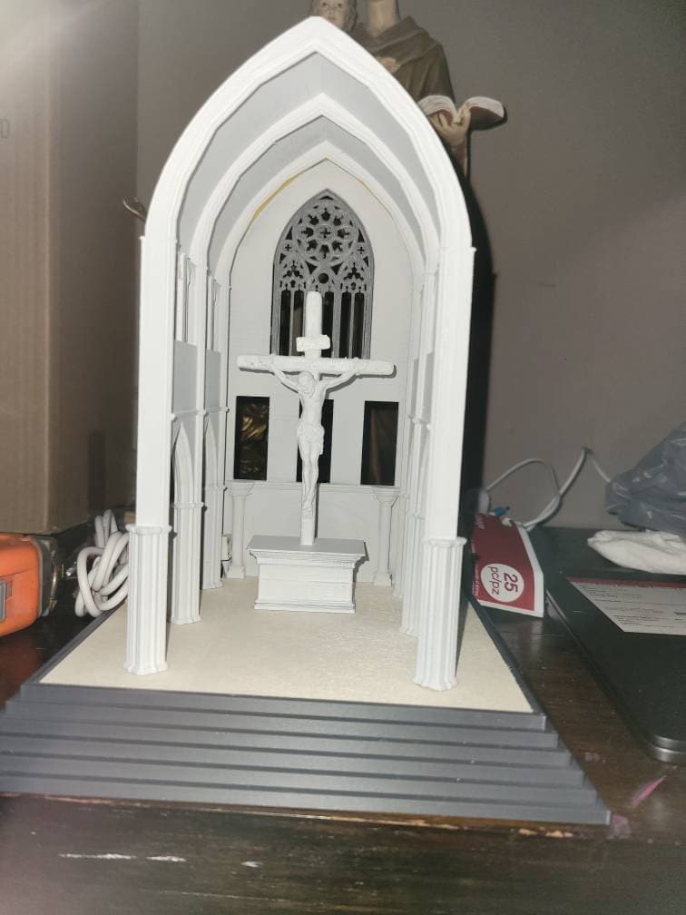 Mini-Kirchenlampe Jesus gekreuzigt Jungfrau Maria Jesus mit Heiligem Herzen