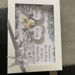 Handmade Personalised 3D Wedding Card / Anniversary / Engagement Card ...