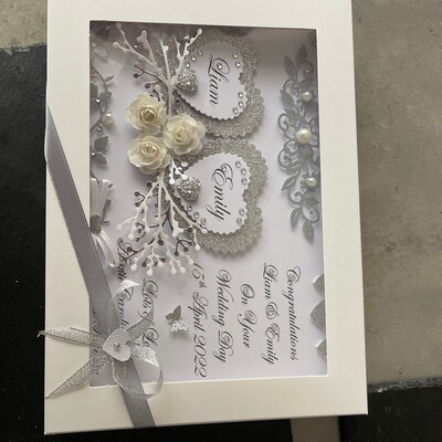 Handmade Personalised 3D Wedding Card / Anniversary / Engagement Card ...
