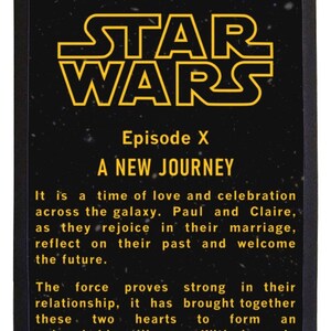 Star Wars Episode V Title Crawl Roll up Personalised Welcome Mat