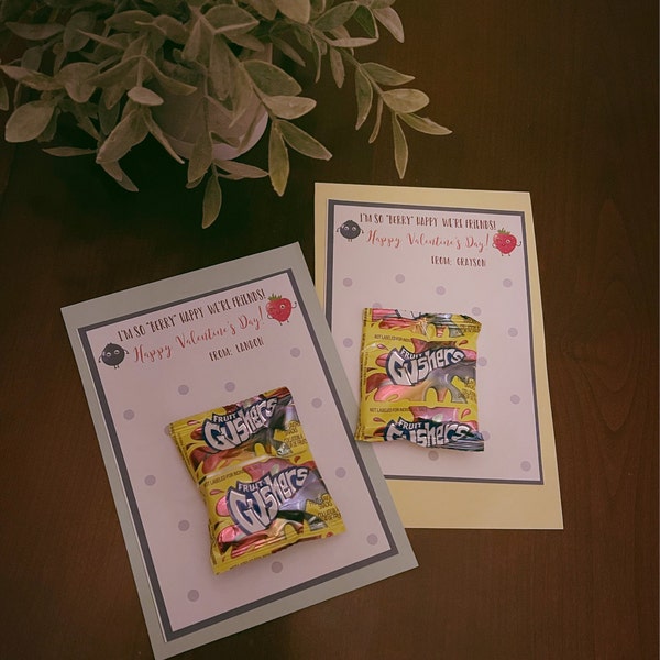 Classroom Valentines Day Printable | Fruit Snacks Valentine Card | Kids ...
