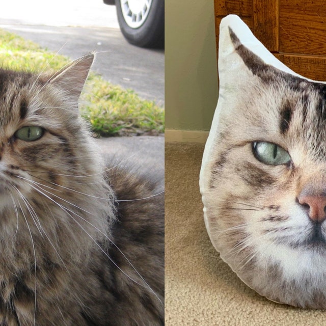 Custom Cat Face Pillow Life Like Cat Pillow Cat Lover -  Ireland