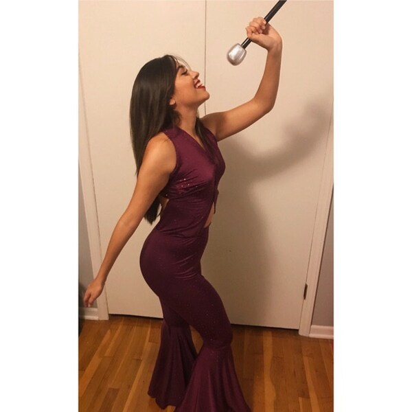 Selena Purple Jumpsuit Costume Burgundy Recital Outfit Women Size XS, S ...